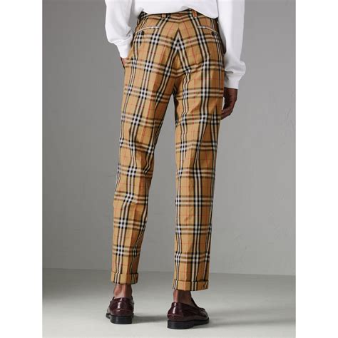 burberry style plaid trousers|burberry pants saks.